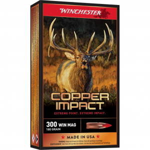 Winchester Copper Impact Rifle Ammunition 300 WSM 180gr BT 2900 fps 20/ct