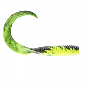 Berkley Gulp Grub 6'' Black Chartreuse Fuze