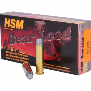HSM Bear Load Hard Cast Handgun Ammunition .460 S&W 325gr WFN Gas Check 1824 fps 20/ct