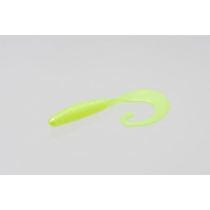 Zoom Tab Tail Grub 4'' Chartreuse Pearl 10pk