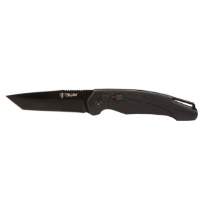 Telum Titan Tactical Automatic Folding Knife 4" Tanto Blade Black