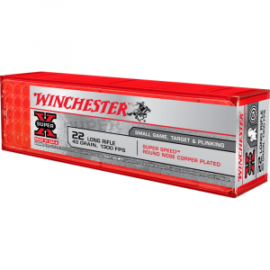 Winchester Super-X Super Speed Rimfire Ammunition .22 LR 40 gr RN 100/box