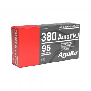 Aguila Handgun Ammuntion .380 Auto 95 gr FMJ 945 fps 50/ct