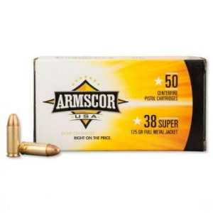 Armscor Handgun Ammunition .38 Super 125 gr FMJ 1008 fps 50/ct