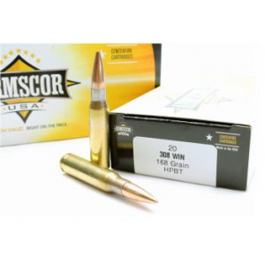 Armscor Rifle Ammunition .308 Win 168 gr HPBT 2500 fps 20/ct