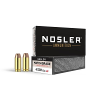 Nosler Match Grade Handgun Ammo .40 S&W 150 gr JHP 1125 fps 50/box