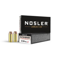 Nosler Match Grade Handgun Ammo .40 S&W 180 gr JHP 985 fps 50/box