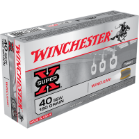 Winchester Super X WinClean Handgun Ammunition .40 S&W 180 gr BEB 990 fps 50/box