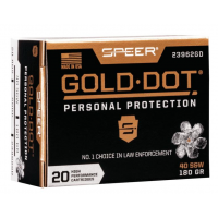 Speer Gold Dot Handgun Ammunition .40 S&W 180 gr HP 1025 fps 20/ct