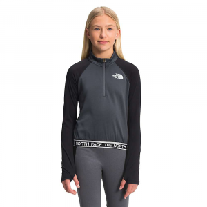 The North Face Girls' Reactor Thermal 1/4 Zip Top Vanadis Grey -  NF0A5GBY174XXS