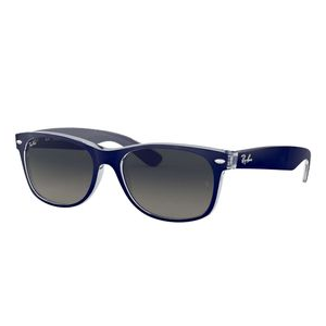 Ray-Ban New Wayfarer Sunglasses Top Matte Blue / Grey Gradient Non Polarized -  Rayban, 382435