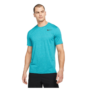 Nike Dri-FIT Short-Sleeve Training Top - Men's Bright Spruce / Washed Teal / Heather / Black S -  985798