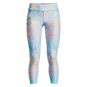 Under Armour Heatgear Printed Ankle Crop - Girls' Purple Note / Cloudless Sky / Cloudless Sky XS -  973795